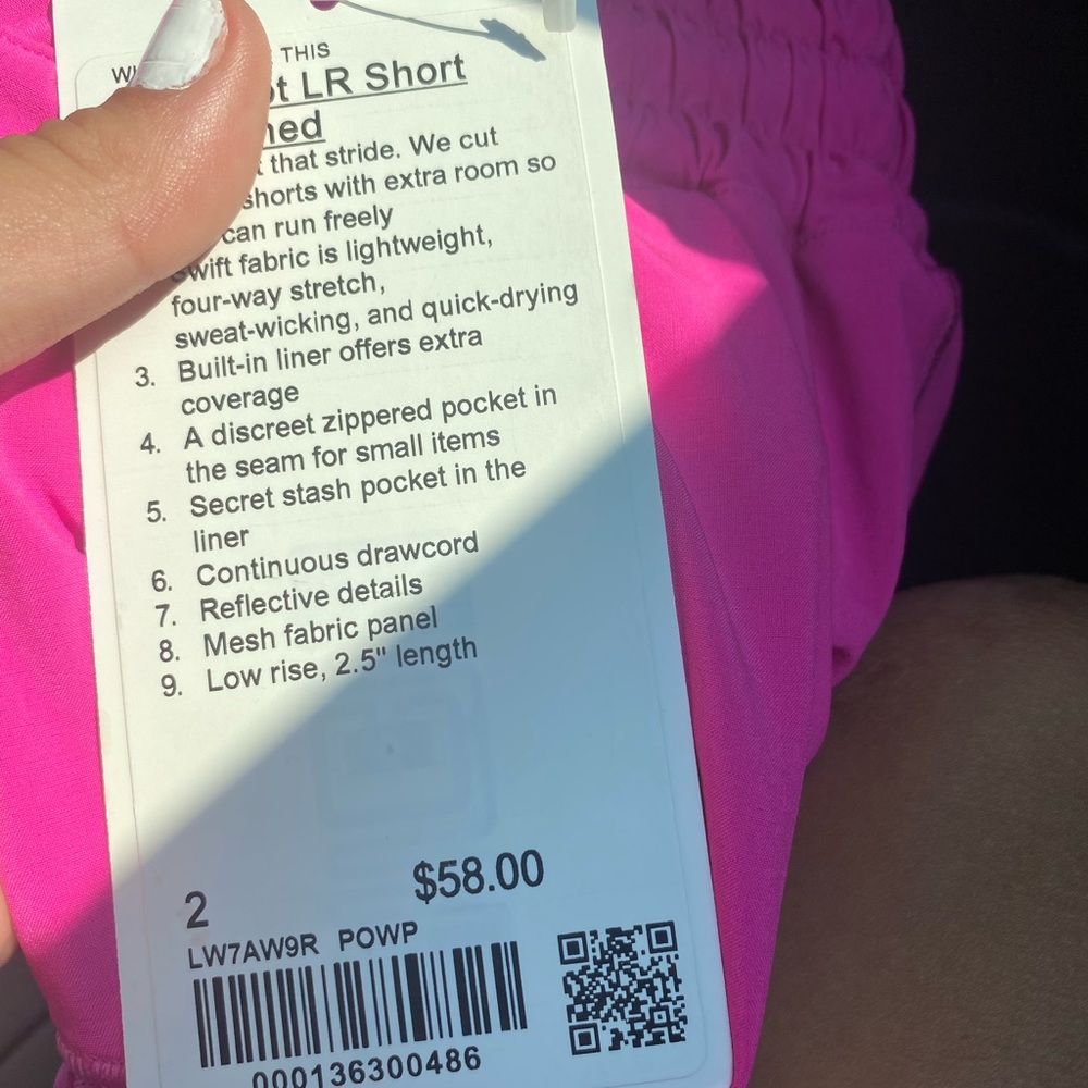 lulu lemon hotty hots pow pink!